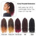 Ponytails Sintéiseach Drawstring Curly Ombre Afro Kinky